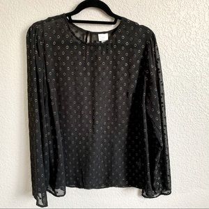 Black long sleeve blouse